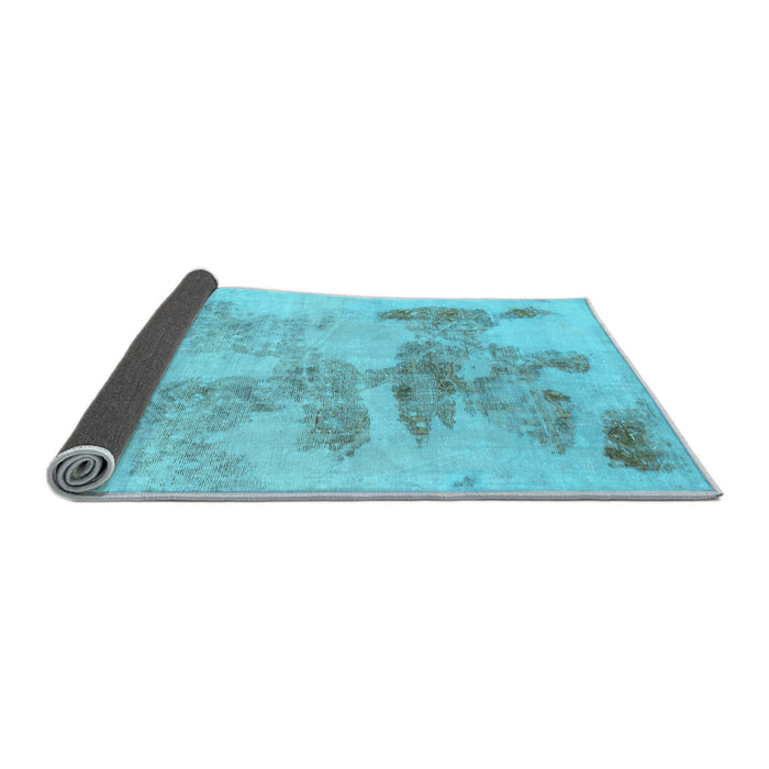 Sideview of Abstract Light Blue Modern Rug, abs1191lblu