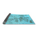 Sideview of Abstract Light Blue Modern Rug, abs1191lblu