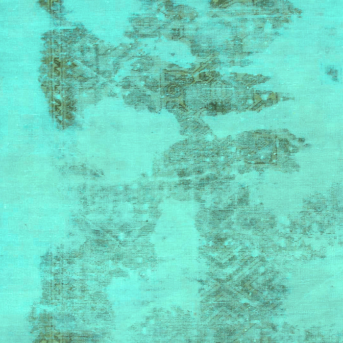 Machine Washable Abstract Turquoise Modern Area Rugs, wshabs1191turq