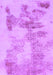 Machine Washable Abstract Purple Modern Area Rugs, wshabs1191pur