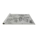 Sideview of Machine Washable Abstract Gray Modern Rug, wshabs1191gry