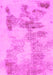 Machine Washable Abstract Pink Modern Rug, wshabs1191pnk