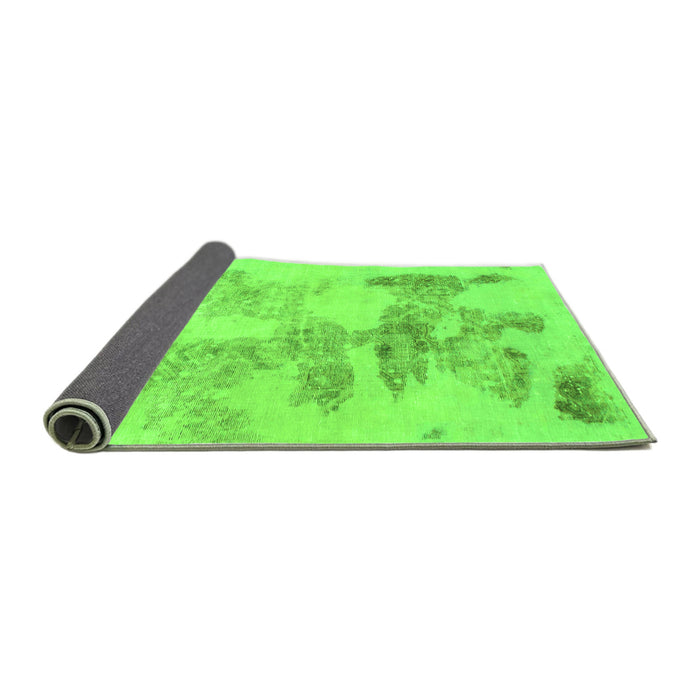 Sideview of Abstract Green Modern Rug, abs1191grn