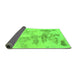 Sideview of Abstract Green Modern Rug, abs1191grn