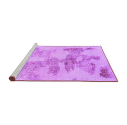 Sideview of Machine Washable Abstract Purple Modern Area Rugs, wshabs1191pur