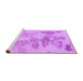 Sideview of Machine Washable Abstract Purple Modern Area Rugs, wshabs1191pur