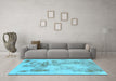 Machine Washable Abstract Light Blue Modern Rug in a Living Room, wshabs1191lblu