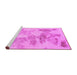 Sideview of Machine Washable Abstract Pink Modern Rug, wshabs1191pnk