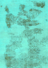 Abstract Turquoise Modern Rug, abs1191turq