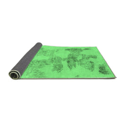 Sideview of Abstract Emerald Green Modern Rug, abs1191emgrn