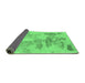 Sideview of Abstract Emerald Green Modern Rug, abs1191emgrn