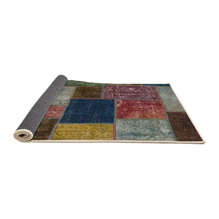 Sideview of Abstract Khaki Green Modern Rug, abs1192