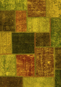 Abstract Yellow Modern Rug, abs1192yw