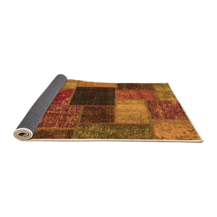 Sideview of Abstract Orange Modern Rug, abs1192org