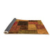 Sideview of Abstract Orange Modern Rug, abs1192org