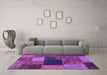 Machine Washable Abstract Purple Modern Area Rugs in a Living Room, wshabs1192pur