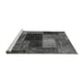 Sideview of Machine Washable Abstract Gray Modern Rug, wshabs1192gry