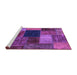 Sideview of Machine Washable Abstract Purple Modern Area Rugs, wshabs1192pur