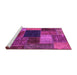 Sideview of Machine Washable Abstract Pink Modern Rug, wshabs1192pnk