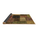 Sideview of Abstract Brown Modern Rug, abs1192brn