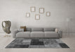 Machine Washable Abstract Gray Modern Rug in a Living Room,, wshabs1192gry