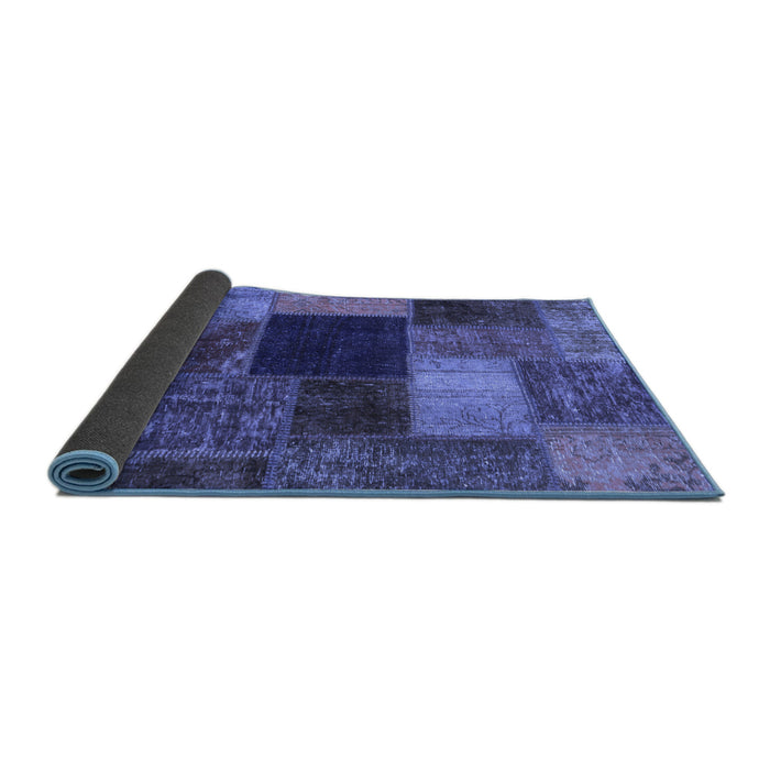 Sideview of Abstract Blue Modern Rug, abs1192blu