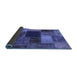 Sideview of Abstract Blue Modern Rug, abs1192blu