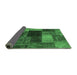 Sideview of Abstract Emerald Green Modern Rug, abs1192emgrn