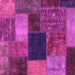 Square Abstract Pink Modern Rug, abs1192pnk