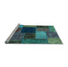 Sideview of Machine Washable Abstract Light Blue Modern Rug, wshabs1192lblu