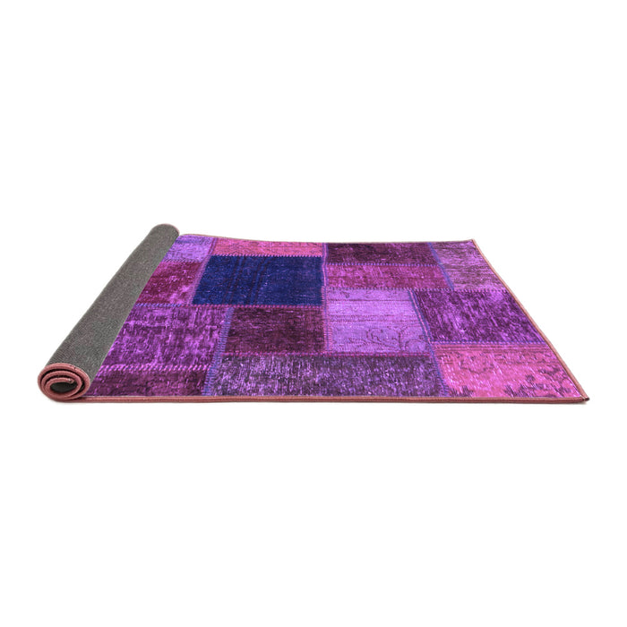 Sideview of Abstract Purple Modern Rug, abs1192pur
