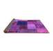 Sideview of Abstract Purple Modern Rug, abs1192pur