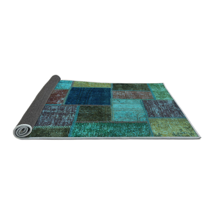 Sideview of Abstract Light Blue Modern Rug, abs1192lblu