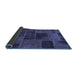 Sideview of Patchwork Blue Transitional Rug, abs1193blu