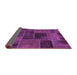 Sideview of Patchwork Purple Transitional Rug, abs1193pur