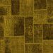 Square Patchwork Yellow Transitional Rug, abs1193yw