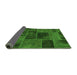 Sideview of Patchwork Green Transitional Rug, abs1193grn