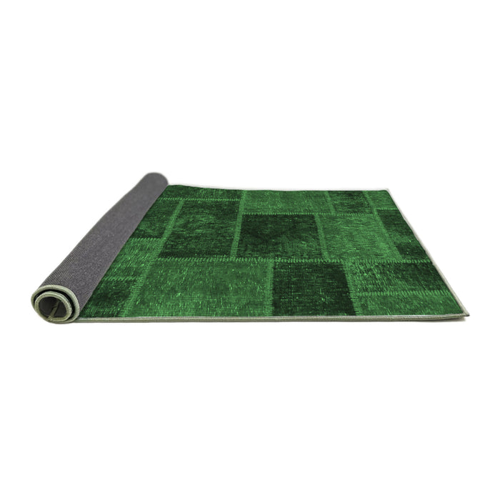 Sideview of Patchwork Emerald Green Transitional Rug, abs1193emgrn