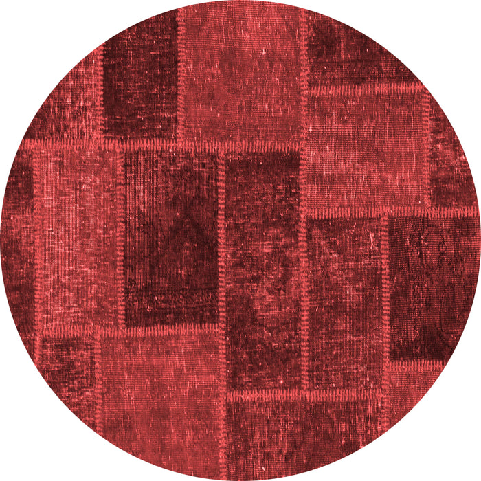 Machine Washable Patchwork Red Transitional Rug, wshabs1193red