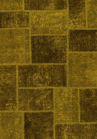 Patchwork Yellow Transitional Rug, abs1193yw