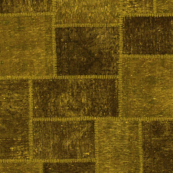 Patchwork Yellow Transitional Rug, abs1193yw