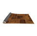 Sideview of Patchwork Orange Transitional Rug, abs1193org