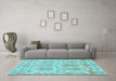 Machine Washable Abstract Light Blue Modern Rug in a Living Room, wshabs1194lblu