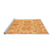 Sideview of Machine Washable Abstract Orange Modern Area Rugs, wshabs1194org