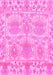 Machine Washable Abstract Pink Modern Rug, wshabs1194pnk