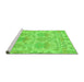 Sideview of Machine Washable Abstract Green Modern Area Rugs, wshabs1194grn