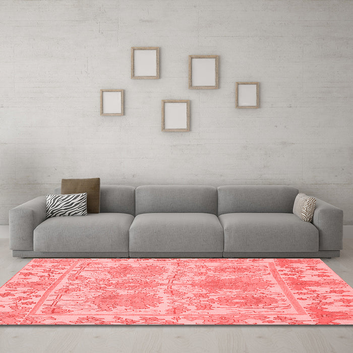 Modern Red Washable Rugs