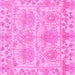 Square Abstract Pink Modern Rug, abs1194pnk