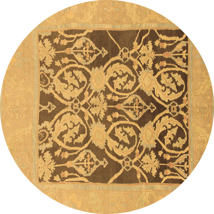 Round Machine Washable Abstract Brown Modern Rug, wshabs1195brn