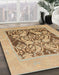 Abstract Light Brown Modern Rug in Family Room, abs1195